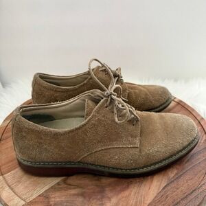GH Bass & Co Pasadena‎ Mens Suede Oxford Dress Shoes Tan Brown Size 8.5 D